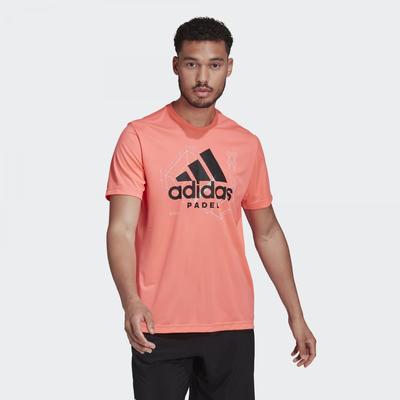 Adidas Mens Padel Cate T-Shirt - Acid Red - main image