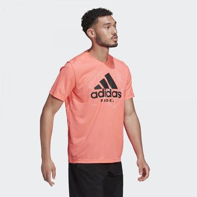 Adidas Mens Padel Cate T-Shirt - Acid Red - main image