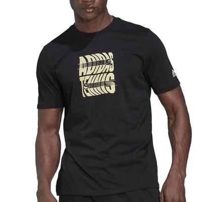 Adidas Mens Wimbledon Tennis Tee - Black - main image