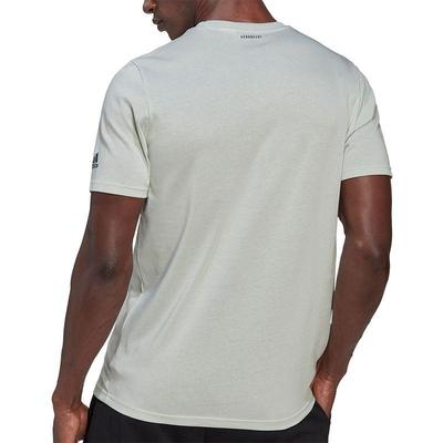 Adidas Mens Wimbledon Tennis Tee - Linen Green - main image