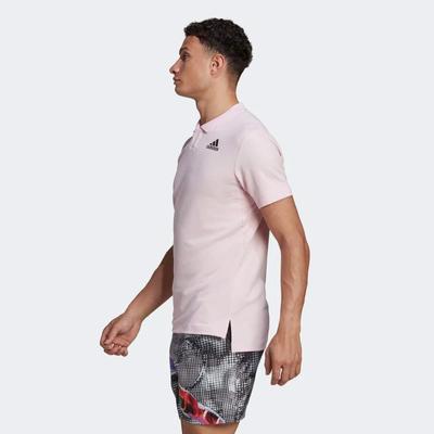 Adidas Mens US Series FreeLift Polo T-Shirt - Clear Pink