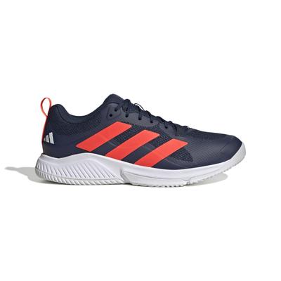 Adidas Mens Court Team Bounce 2.0 Indoor Court Shoes - Navy/Orange - main image