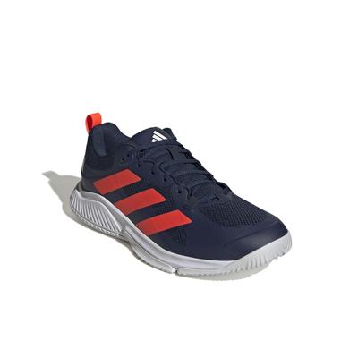 Adidas Mens Court Team Bounce 2.0 Indoor Court Shoes - Navy/Orange - main image