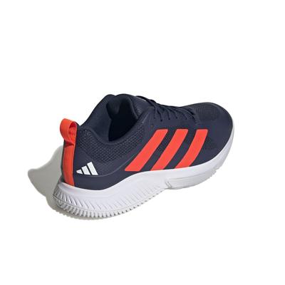 Adidas Mens Court Team Bounce 2.0 Indoor Court Shoes - Navy/Orange - main image