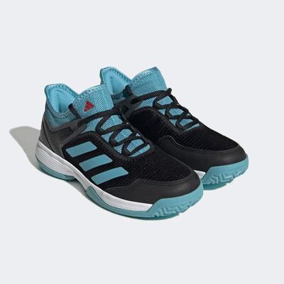 Adidas Kids Adizero Ubersonic 4 Tennis Shoes - Core Black/Preloved Blue - main image