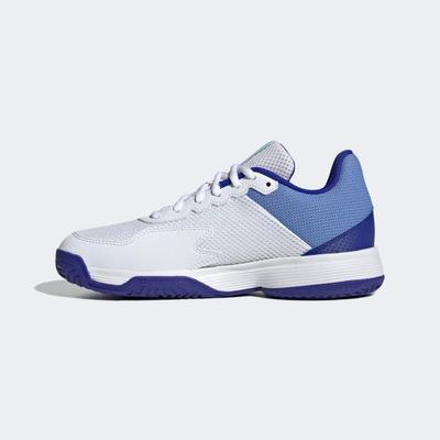 Adidas Kids Court Flash Tennis Shoes - Cloud White/Pulse Mint - main image