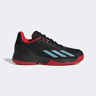 Adidas Kids Courtflash Tennis Shoes - Core Black/Preloved Blue - main image
