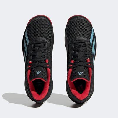 Adidas Kids Courtflash Tennis Shoes - Core Black/Preloved Blue