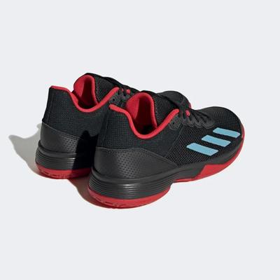 Adidas Kids Courtflash Tennis Shoes - Core Black/Preloved Blue - main image