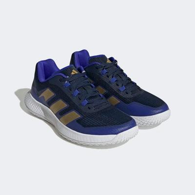 Adidas Mens Forcebounce 2.0 Indoor Court Shoes - Matte Gold/Lucid Blue - main image