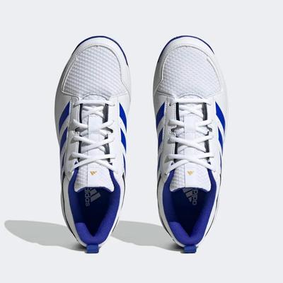 Adidas Mens Ligra 7 Indoor Court Shoes - Cloud White/Lucid Blue  - main image