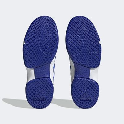 Adidas Mens Ligra 7 Indoor Court Shoes - Cloud White/Lucid Blue  - main image