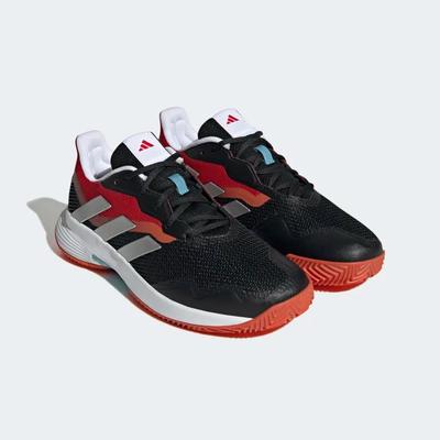 Adidas Mens Courtjam Control Clay Tennis Shoes - Core Black/Better Scarlet - main image