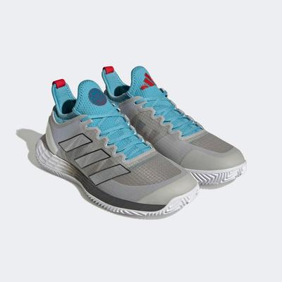 Adidas Womens Ubersonic 4 Clay Tennis Shoes - Metal Grey/Preloved Blue - main image