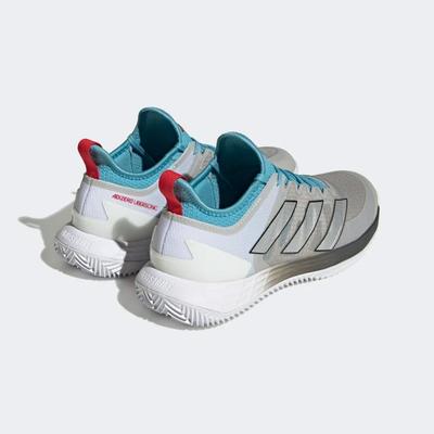 Adidas Womens Ubersonic 4 Clay Tennis Shoes - Metal Grey/Preloved Blue - main image