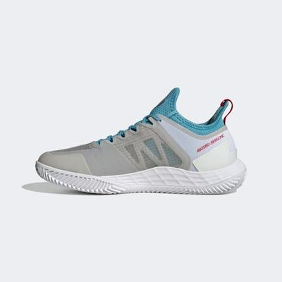 Adidas Womens Ubersonic 4 Clay Tennis Shoes - Metal Grey/Preloved Blue - main image