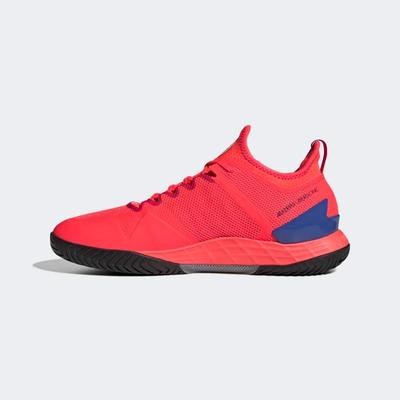 Adidas Mens Adizero Ubersonic 4 Tennis Shoes - Solar Red/Silver Metallic