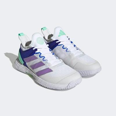 Adidas Womens Adizero Ubersonic 4 Parley Tennis Shoes - Cloud White/Violet Fusion