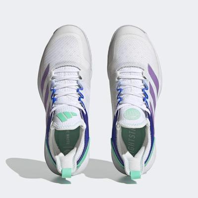 Adidas Womens Adizero Ubersonic 4 Parley Tennis Shoes - Cloud White/Violet Fusion - main image