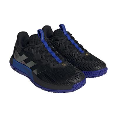 Adidas Mens Solematch Control Tennis Shoes - Core Black/Lucid Fuchsia - main image