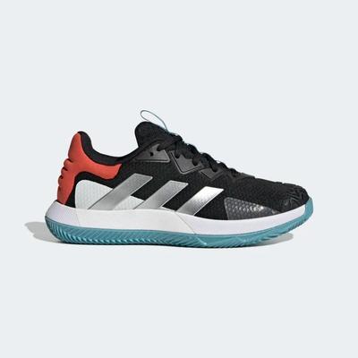 Adidas Mens Solematch Control Tennis Shoes - Core Black/Matte Silver