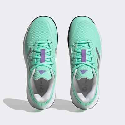 Adidas Womens GameCourt 2.0 Tennis Shoes - Pulse Mint/Silver Metallic