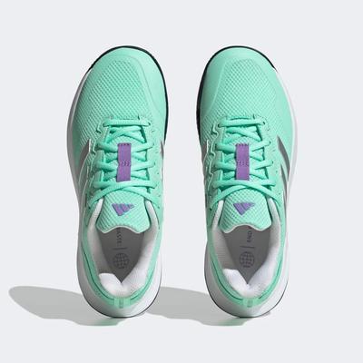 Adidas Womens GameCourt 2.0 Tennis Shoes - Pulse Mint/Silver Metallic - main image