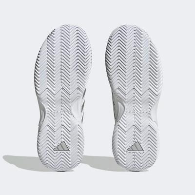 Adidas Womens GameCourt 2.0 Tennis Shoes - Cloud White/Silver Metallic - main image