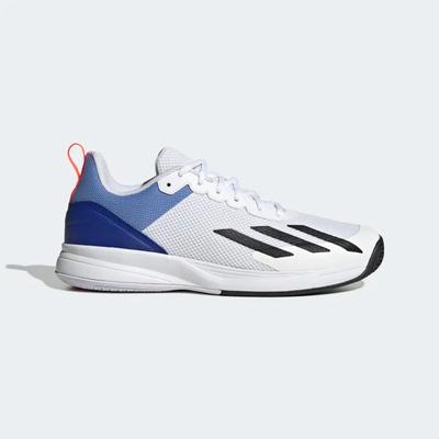 Adidas Mens Court Flash Speed Tennis Shoes - Cloud White/Core Black/Blue - main image