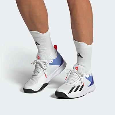 Adidas Mens Court Flash Speed Tennis Shoes - Cloud White/Core Black/Blue - main image