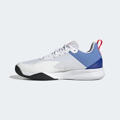 Adidas Mens Court Flash Speed Tennis Shoes - Cloud White/Core Black/Blue - main image