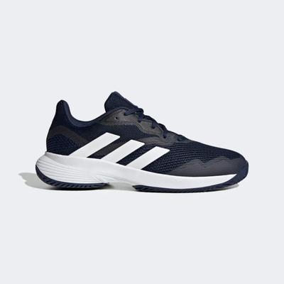 Adidas Mens Courtjam Control Tennis Shoes - Team Navy/Cloud White - main image