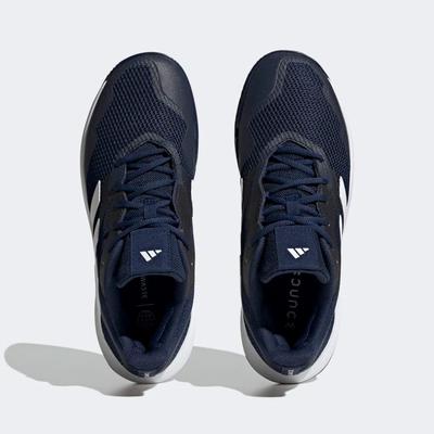 Adidas Mens Courtjam Control Tennis Shoes - Team Navy/Cloud White