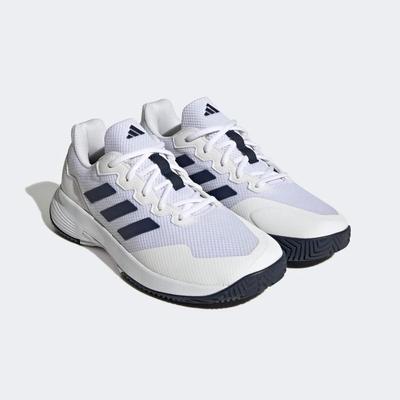 Adidas Mens GameCourt 2 Tennis Shoes - Cloud White - main image