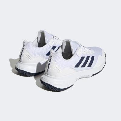 Adidas Mens GameCourt 2 Tennis Shoes - Cloud White - main image