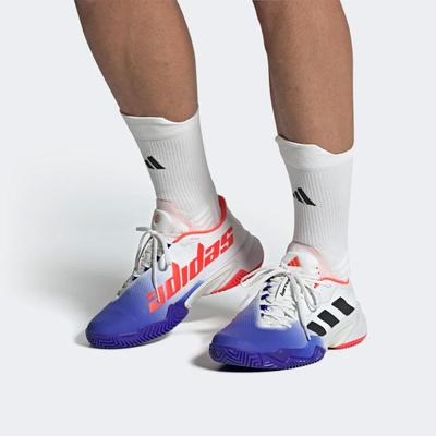 Adidas Mens Barricade Tennis Shoes - Lucid Blue/Solar Red