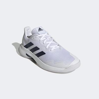 Adidas Mens Courtjam Control Carpet Tennis Shoes - Cloud White/Team Navy - main image