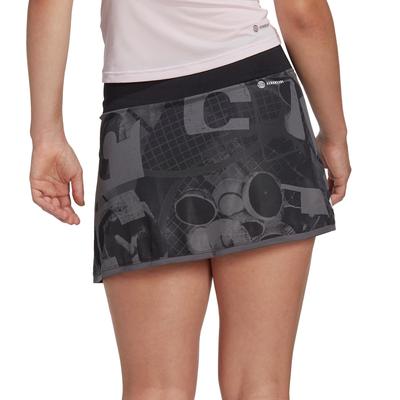 Adidas Womens Graphic Tennis Skirt - Grey Five/Carbon - main image
