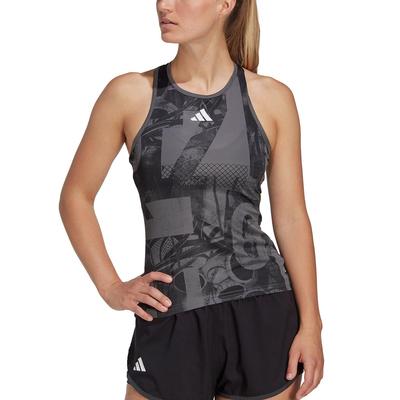Adidas Womens Graphic Tank - Grey Five/Carbon - main image