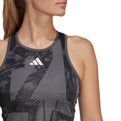 Adidas Womens Graphic Tank - Grey Five/Carbon - main image