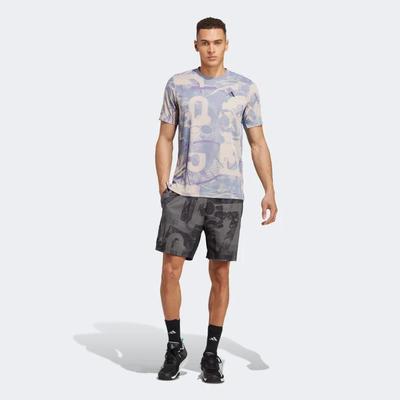 Adidas Mens Club Graphic Shorts - Black/White