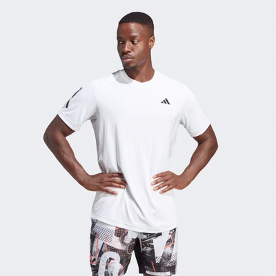 Adidas Mens Club Stripe Tee - White - main image