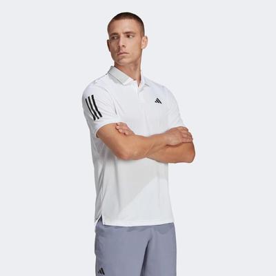 Adidas Mens Club 3-Stripe Polo - White