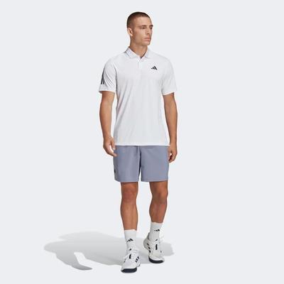 Adidas Mens Club 3-Stripe Polo - White