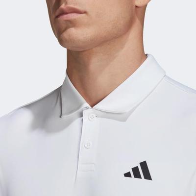 Adidas Mens Club 3-Stripe Polo - White