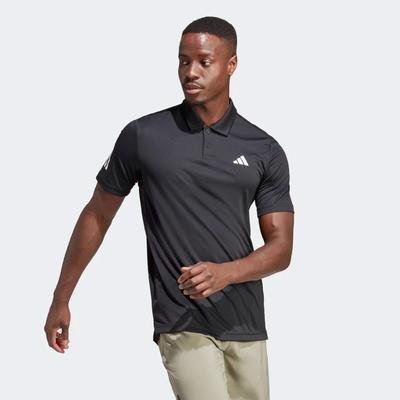 Adidas Mens Club 3-Stripe Polo - Black - main image