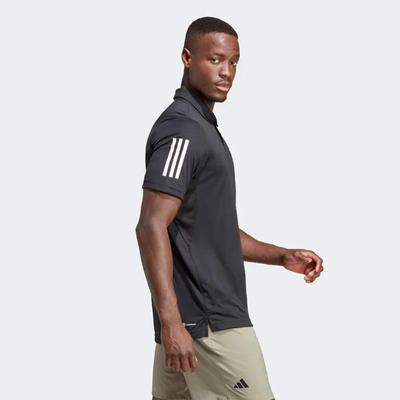Adidas Mens Club 3-Stripe Polo - Black