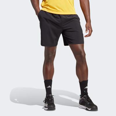 Adidas Mens Club Stretch 7-Inch Tennis Shorts - Black - main image