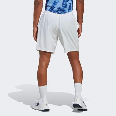 Adidas Mens Club Stretch 7-Inch Tennis Shorts - White