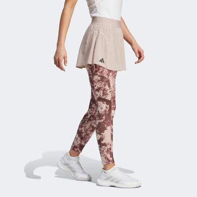 Adidas Womens Tennis Paris Two-in-One Leggings - Wonder Taupe/Pink Strata - main image